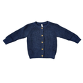 Cotton Knit Cardigan - Navy