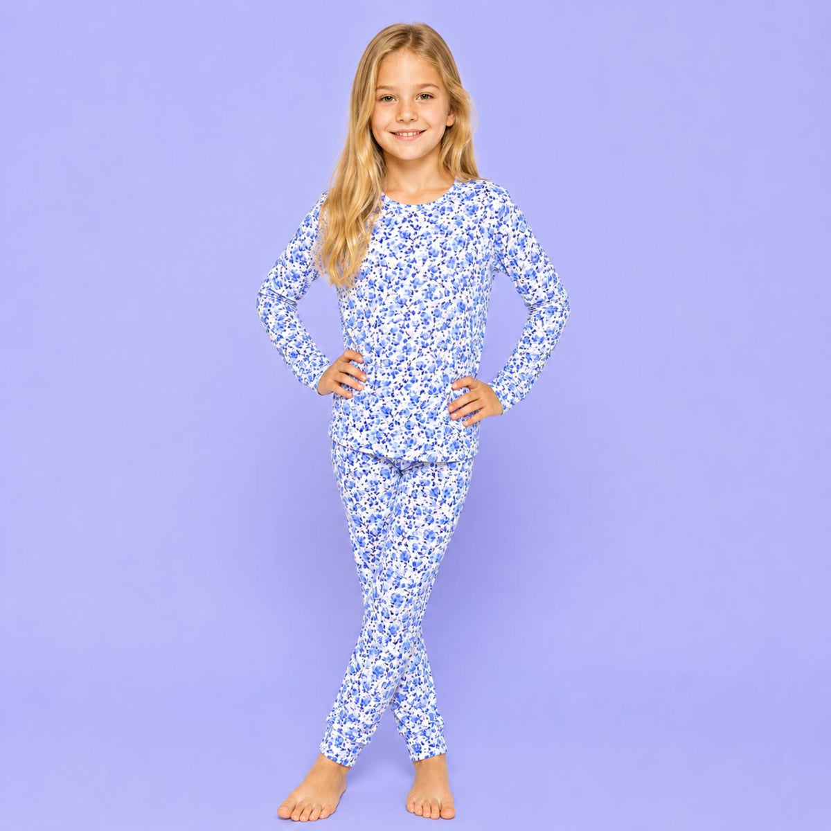 Modal Pajama Set - Blue Petals