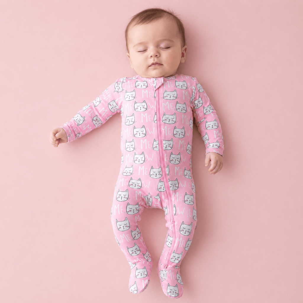 Modal Footie Pajamas - Kitty Cats